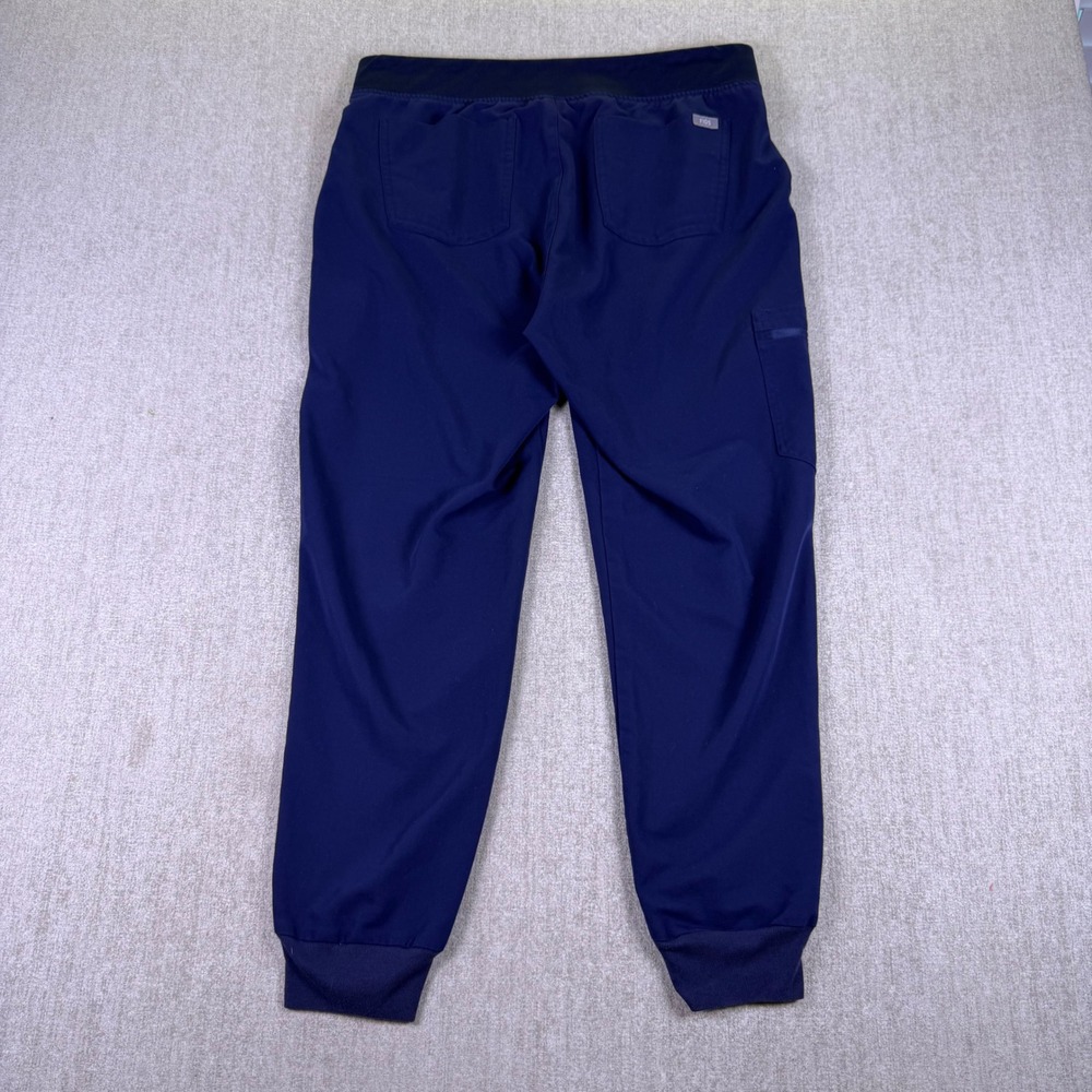 Figs Zamora Jogger Scrub Pants Women Large Navy Blue Cargo Drawstring